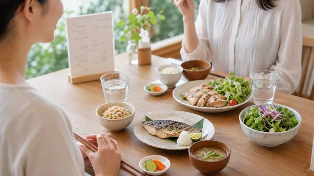 外食でPFCを崩しにくいメニューを選ぶ食卓イメージ