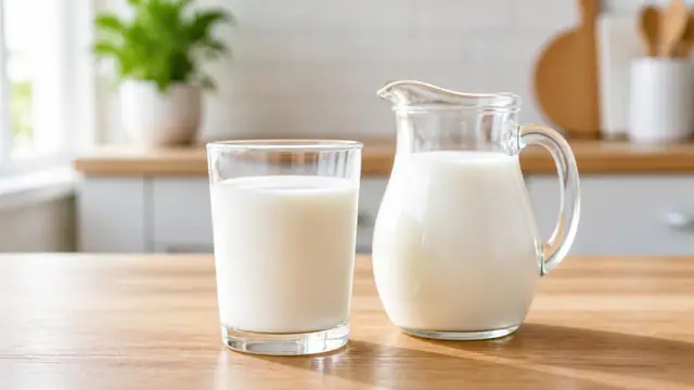 牛乳のPFC解説で使う食材イメージ