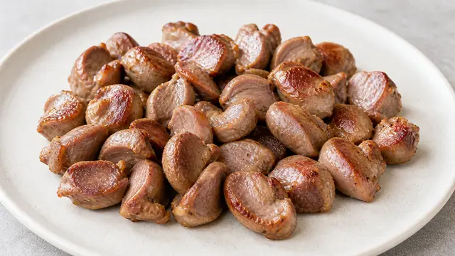 加熱した砂肝のPFC解説で使う食材イメージ