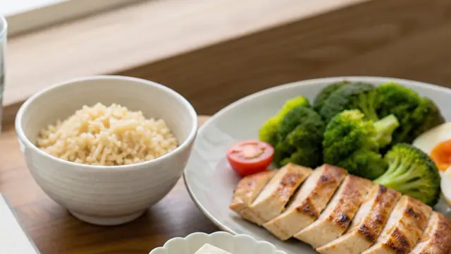 鶏むね肉のしょうがレモン玄米プレートの完成イメージ