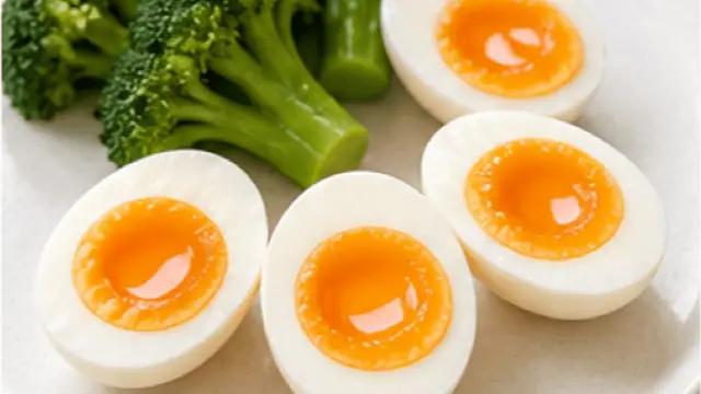 ゆで卵とブロッコリーの補食の完成イメージ