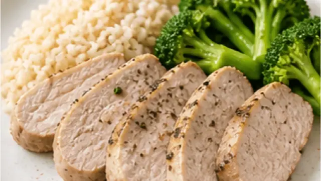 豚ヒレ肉の高たんぱくプレートの完成イメージ
